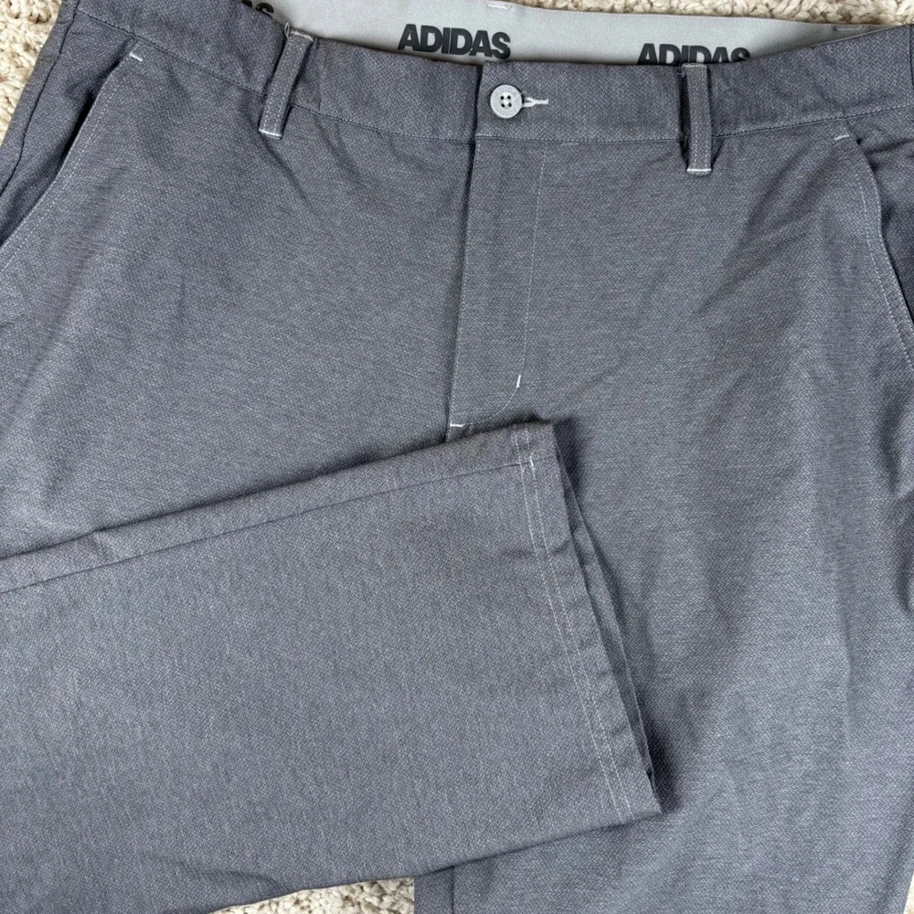 Adidas Ultimate365 Golf Pants Mens 38x32 Grey Crosshatch Twill Stretch CD9805